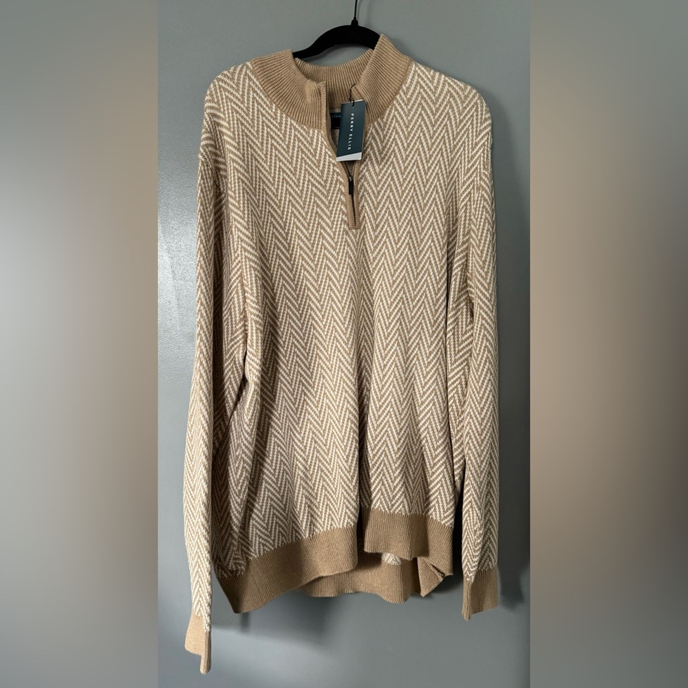 Perry Ellis Quarter zip pullover sweater 2XL